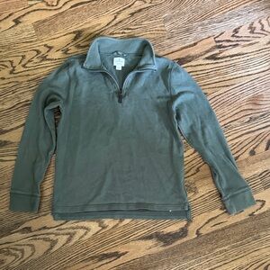 Crewcuts Olive Green Quarter-Zip Pullover Sweater - cotton, fall, winter, layer